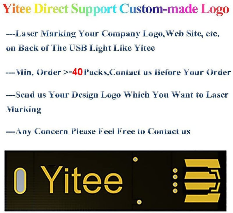 Yitee 5pcs LED Circuit Boards USB Light Keychain Super Bright 6 LEDs Mini USB Light Lamp with Smart Touch Electrodeless Dimming Switch for Laptop Keyboard Light(Pure White), Qty:5 - Image 3